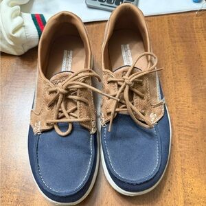 Sketchers Go Walk Goga Mat Womens Boat Shoes Slip On‎ Loafers Sz 8 Flex Comfort